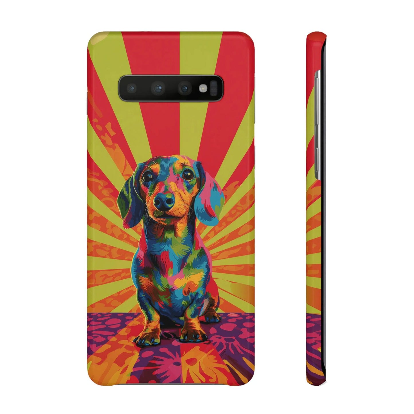 Psychedelic Pup: Vibrant Dachshund | Snap Case