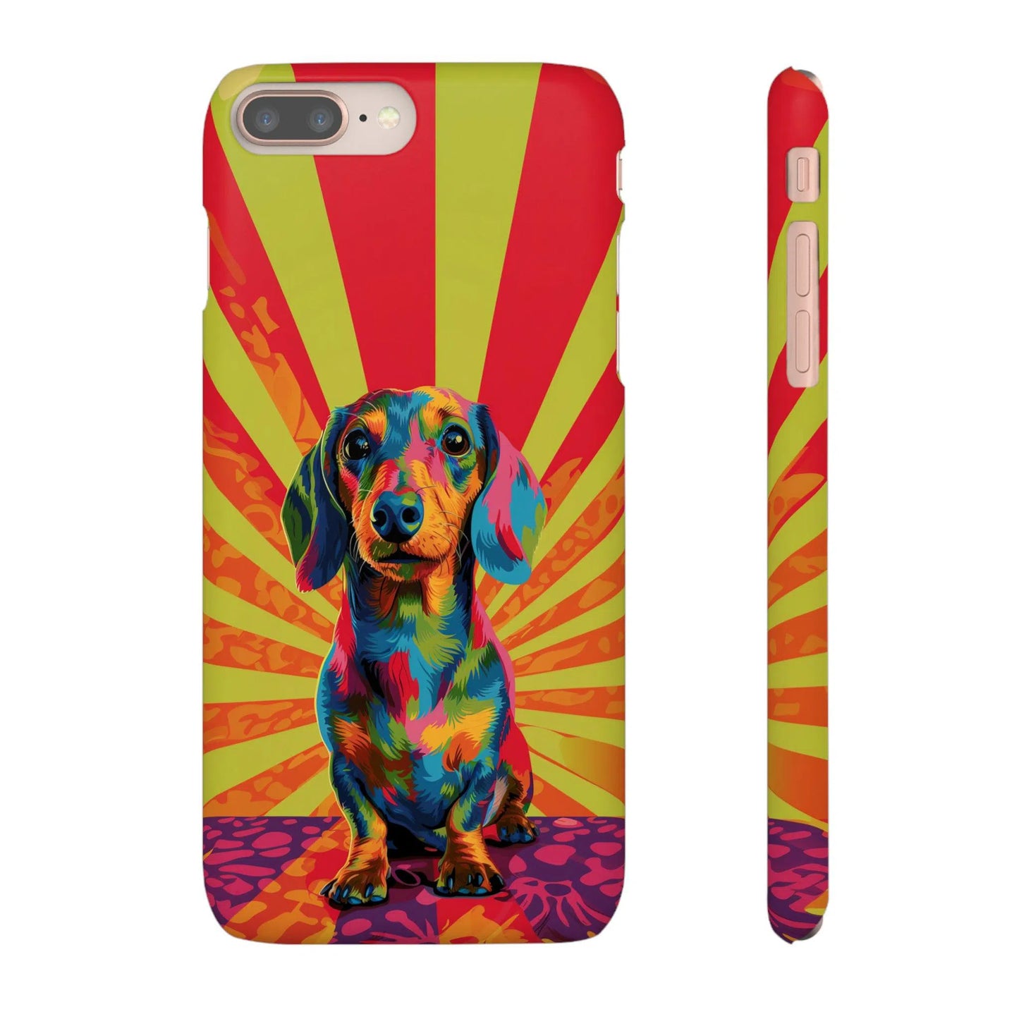 Psychedelic Pup: Vibrant Dachshund | Snap Case