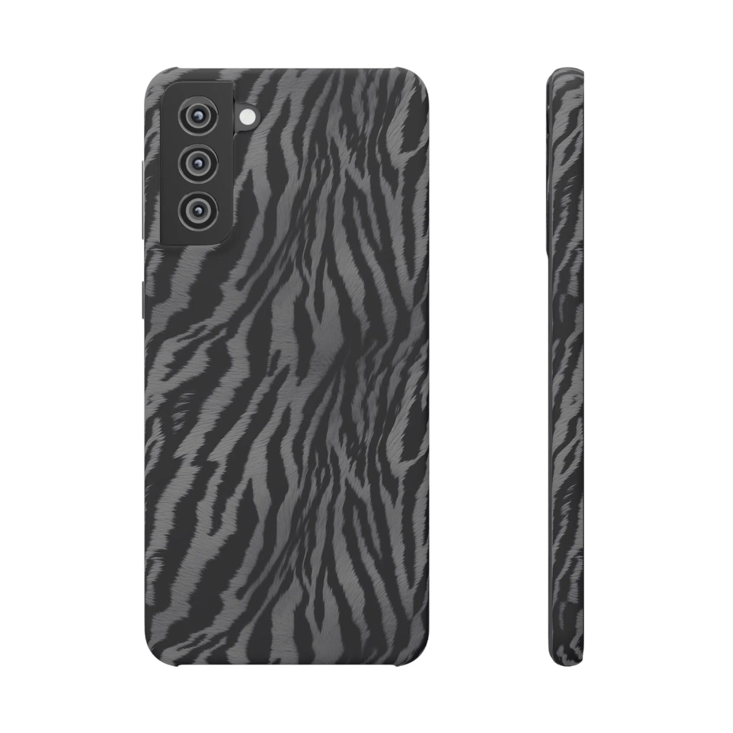 Monochrome Majesty: Tiger Print | Snap Case