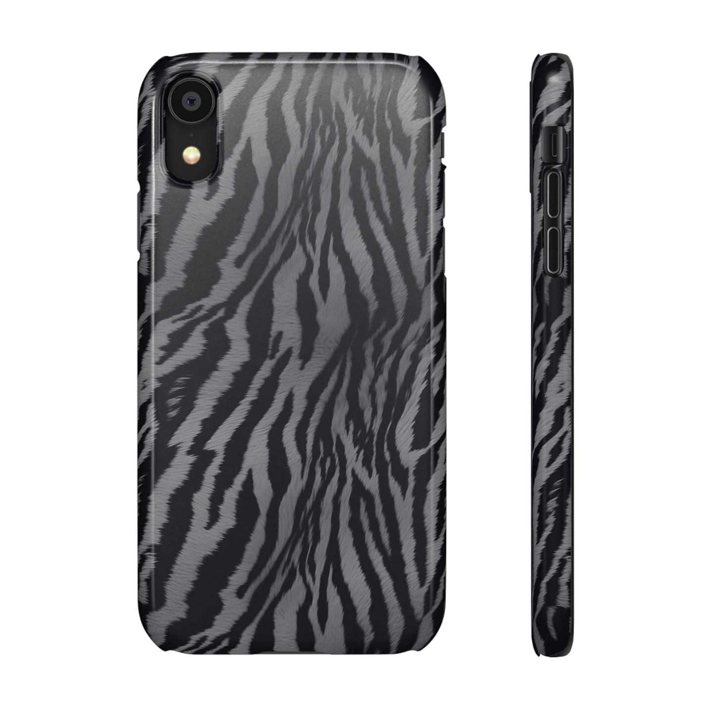 Monochrome Majesty: Tiger Print | Snap Case