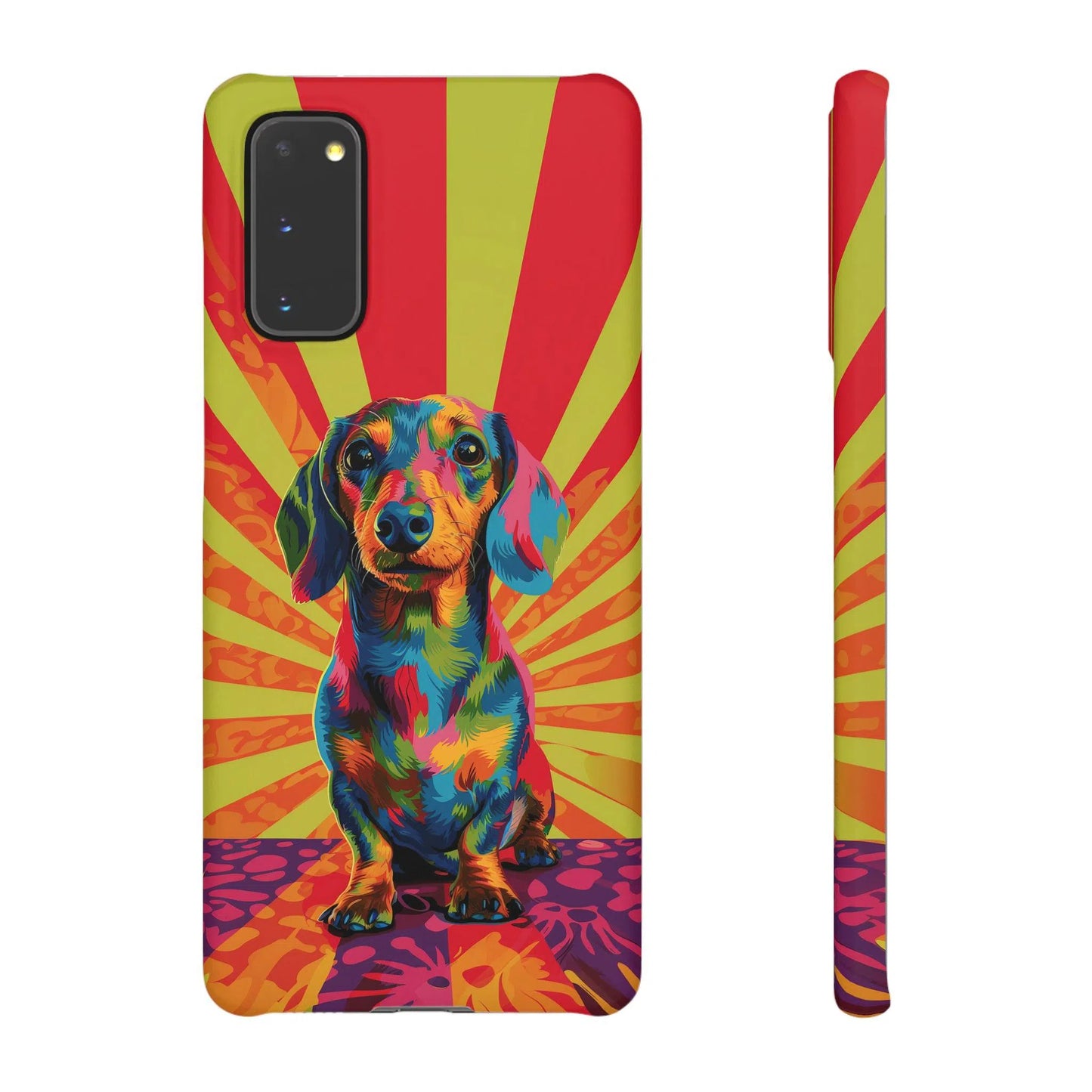 Psychedelic Pup: Vibrant Dachshund | Snap Case