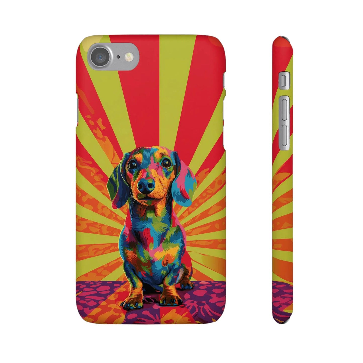 Psychedelic Pup: Vibrant Dachshund | Snap Case