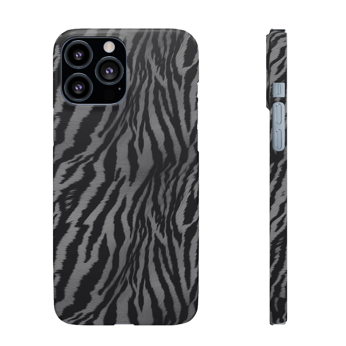 Monochrome Majesty: Tiger Print | Snap Case