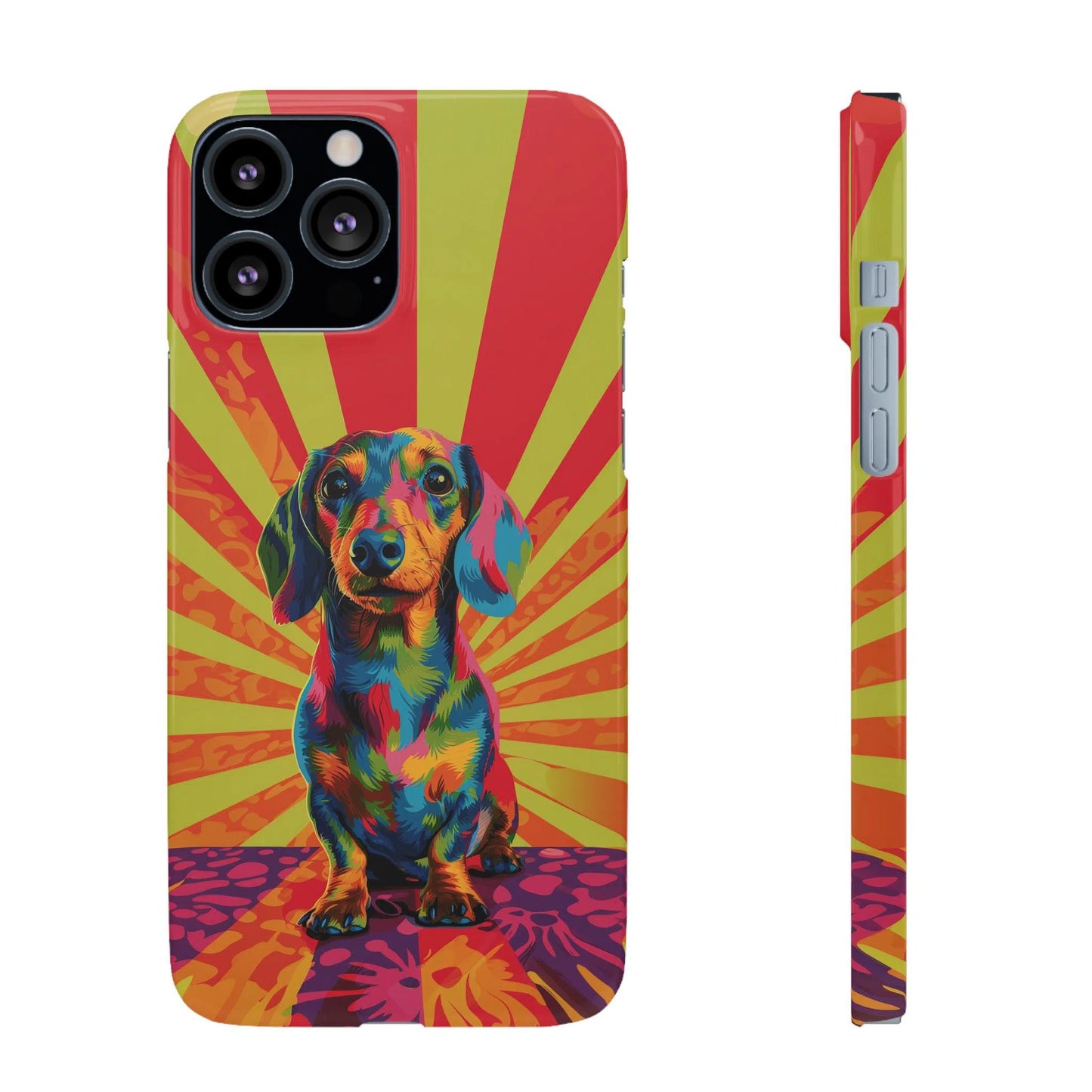 Psychedelic Pup: Vibrant Dachshund | Snap Case