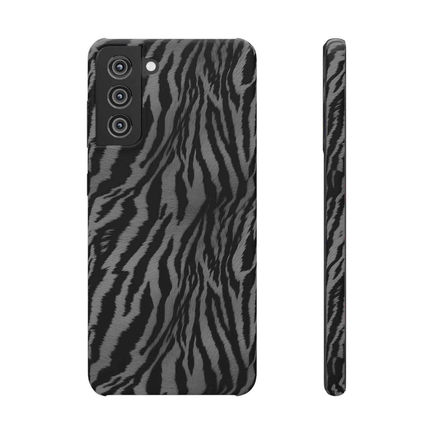 Monochrome Majesty: Tiger Print | Snap Case