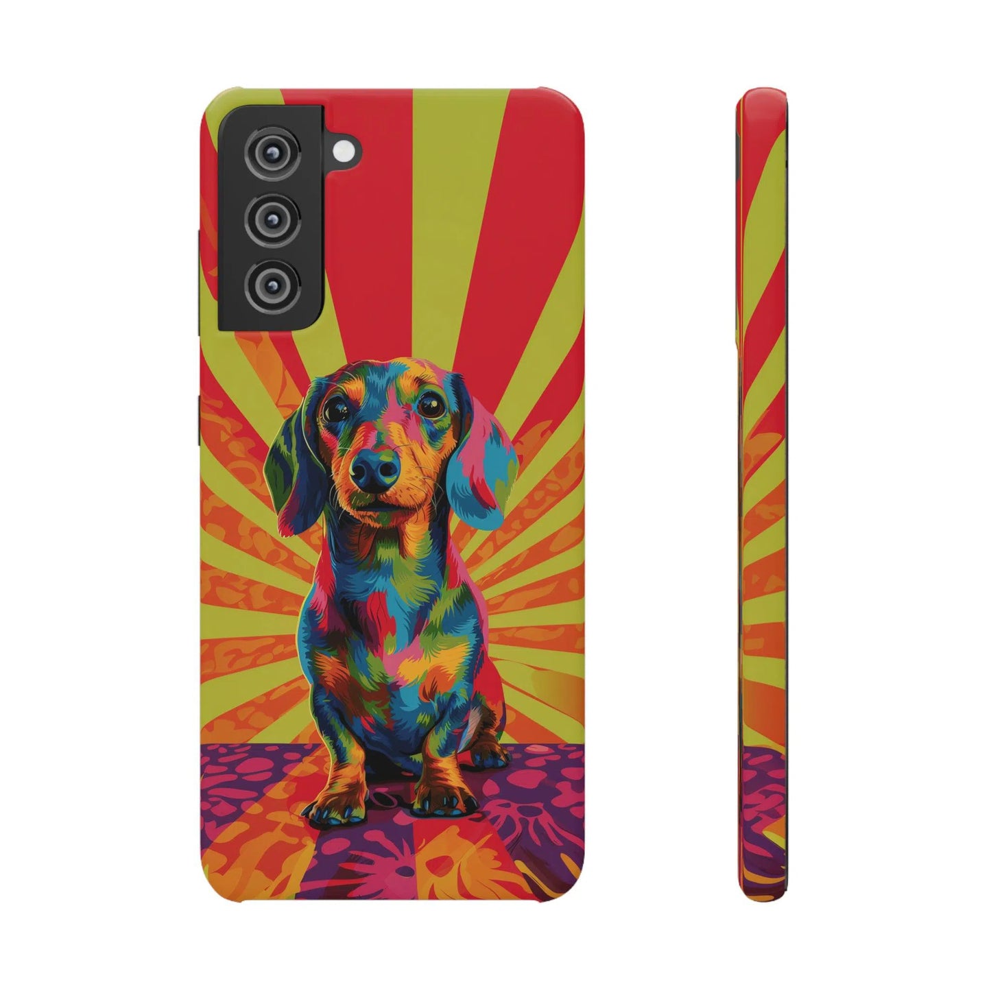 Psychedelic Pup: Vibrant Dachshund | Snap Case