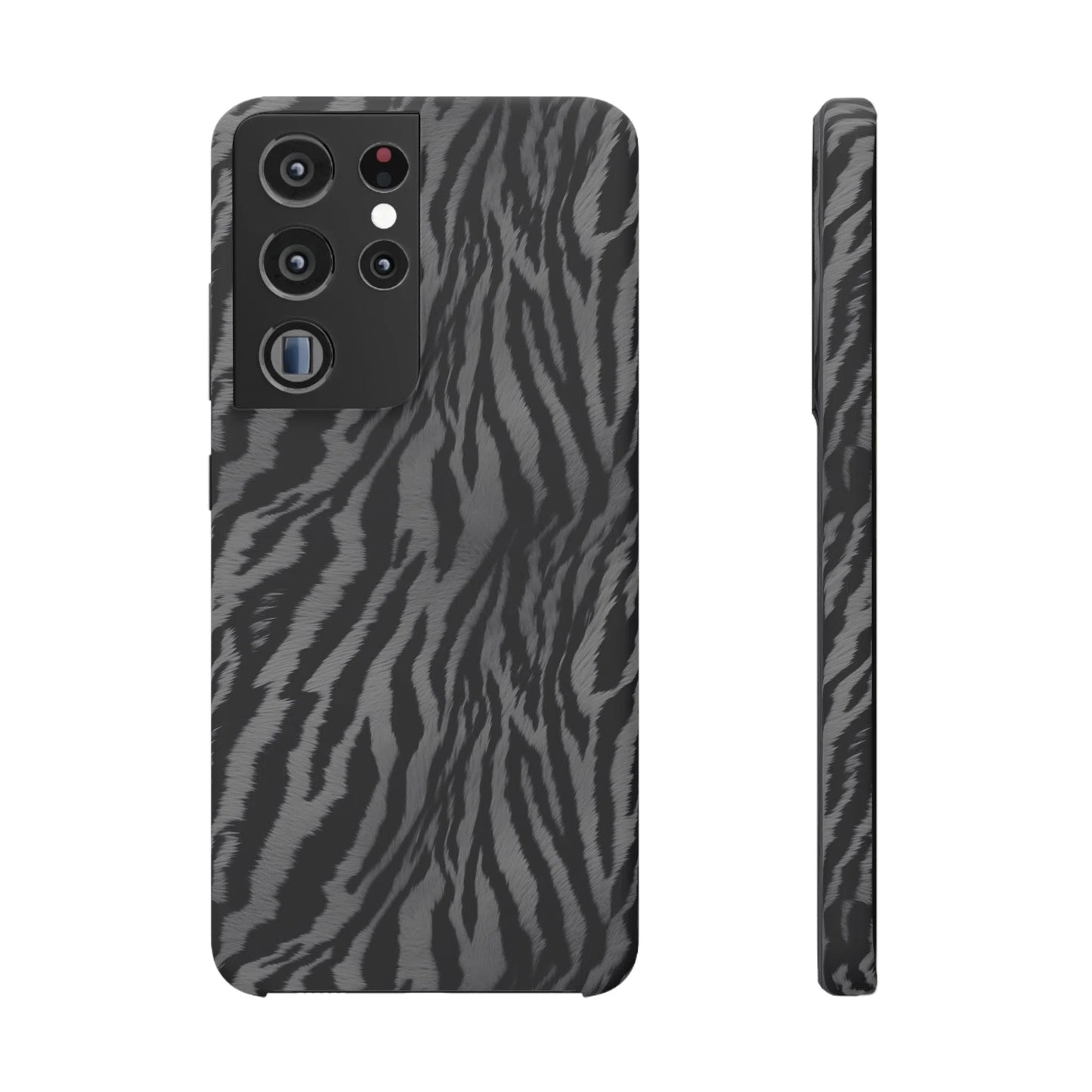 Monochrome Majesty: Tiger Print | Snap Case