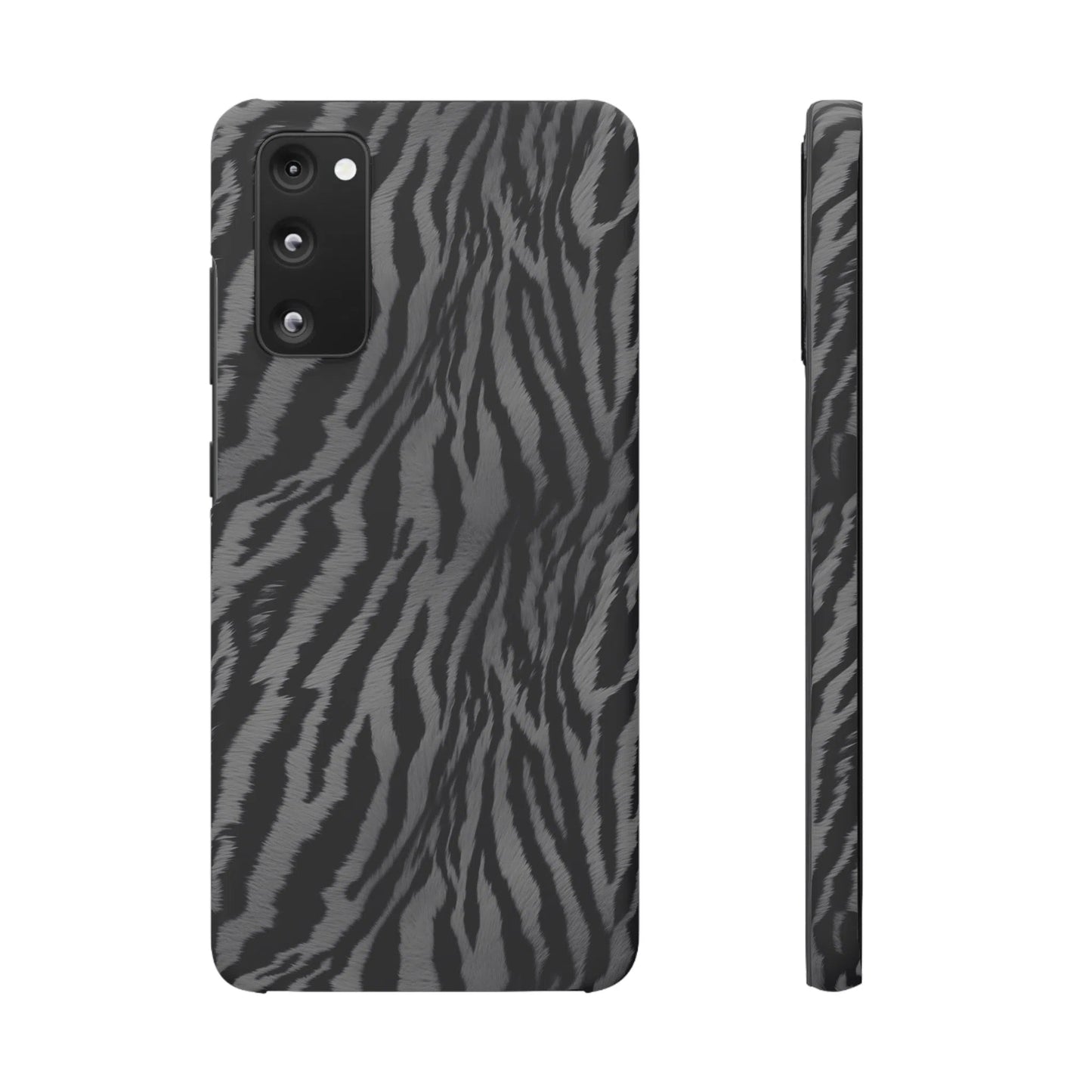 Monochrome Majesty: Tiger Print | Snap Case