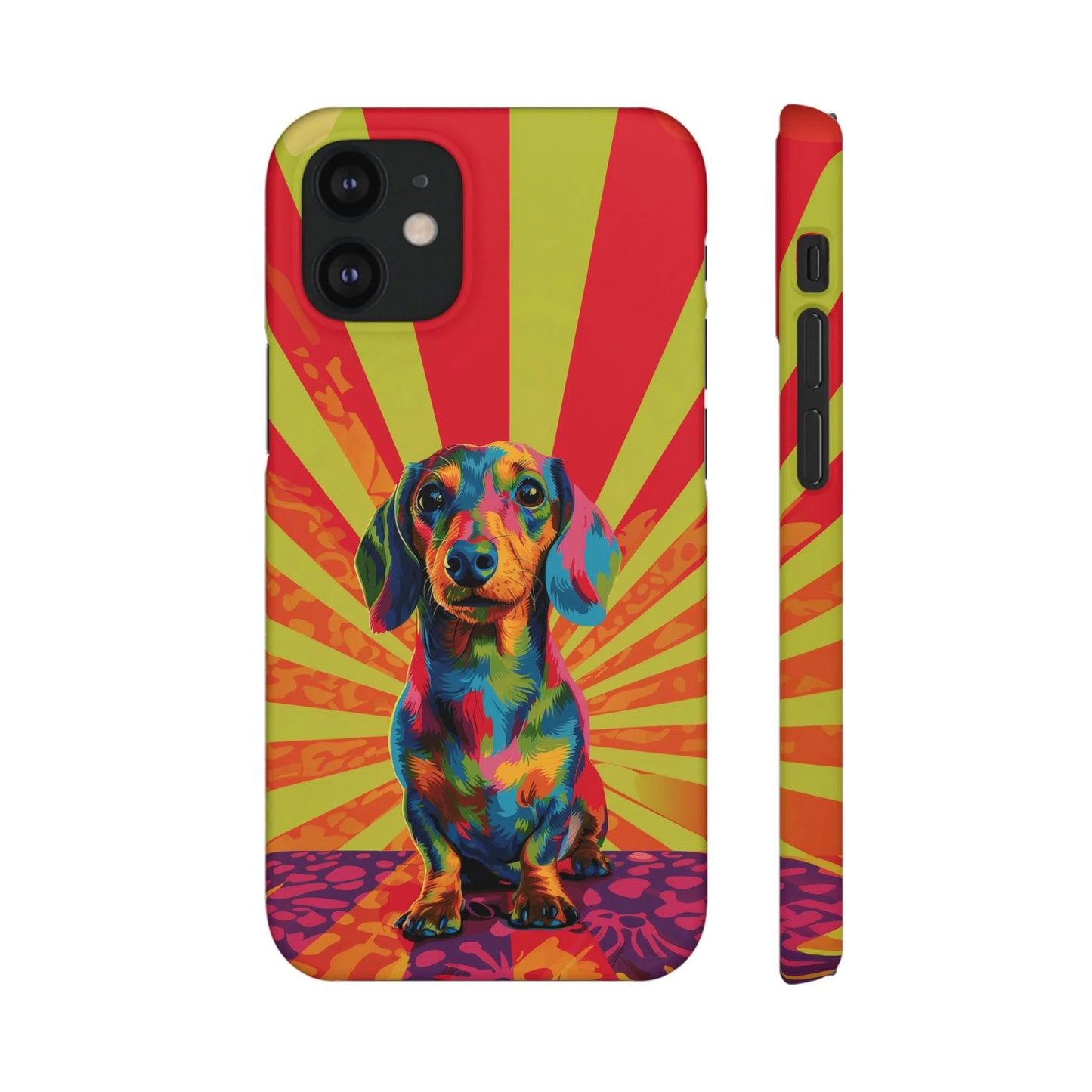 Psychedelic Pup: Vibrant Dachshund | Snap Case