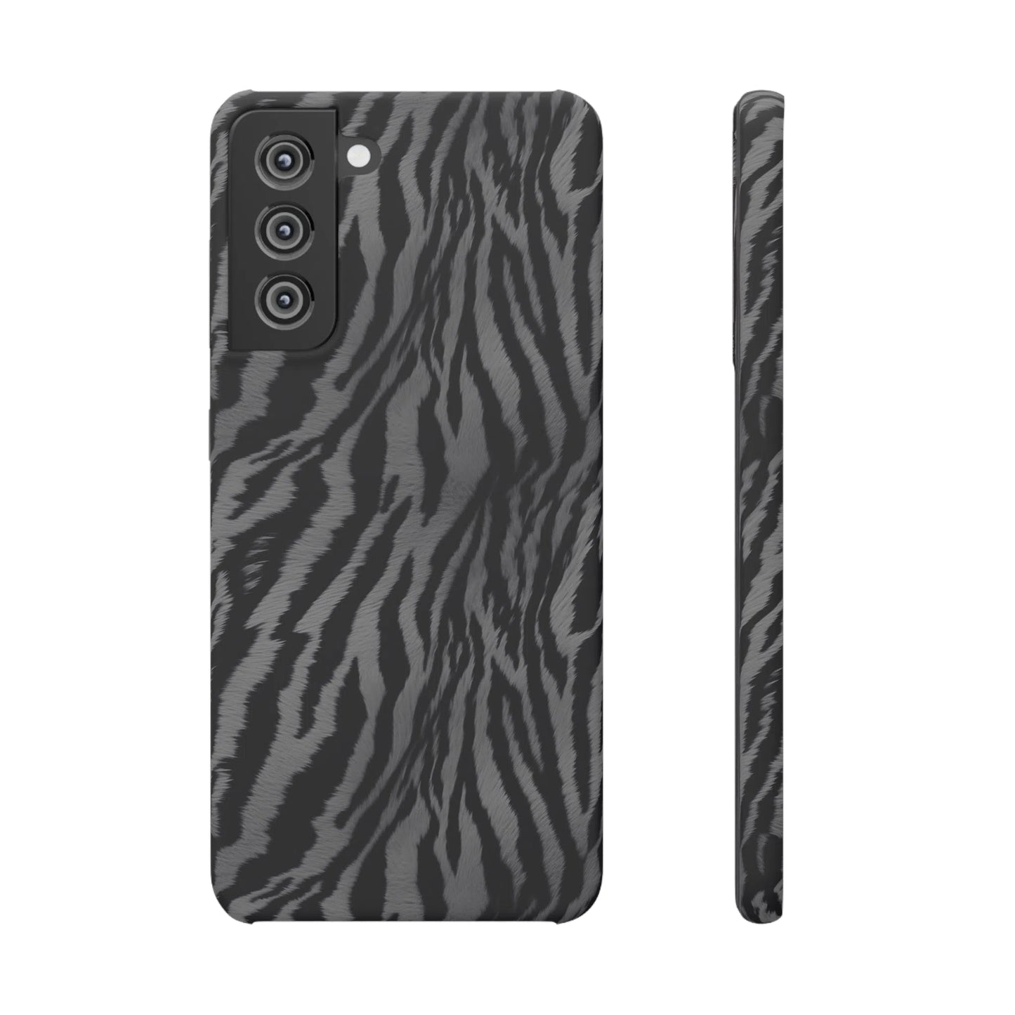 Monochrome Majesty: Tiger Print | Snap Case