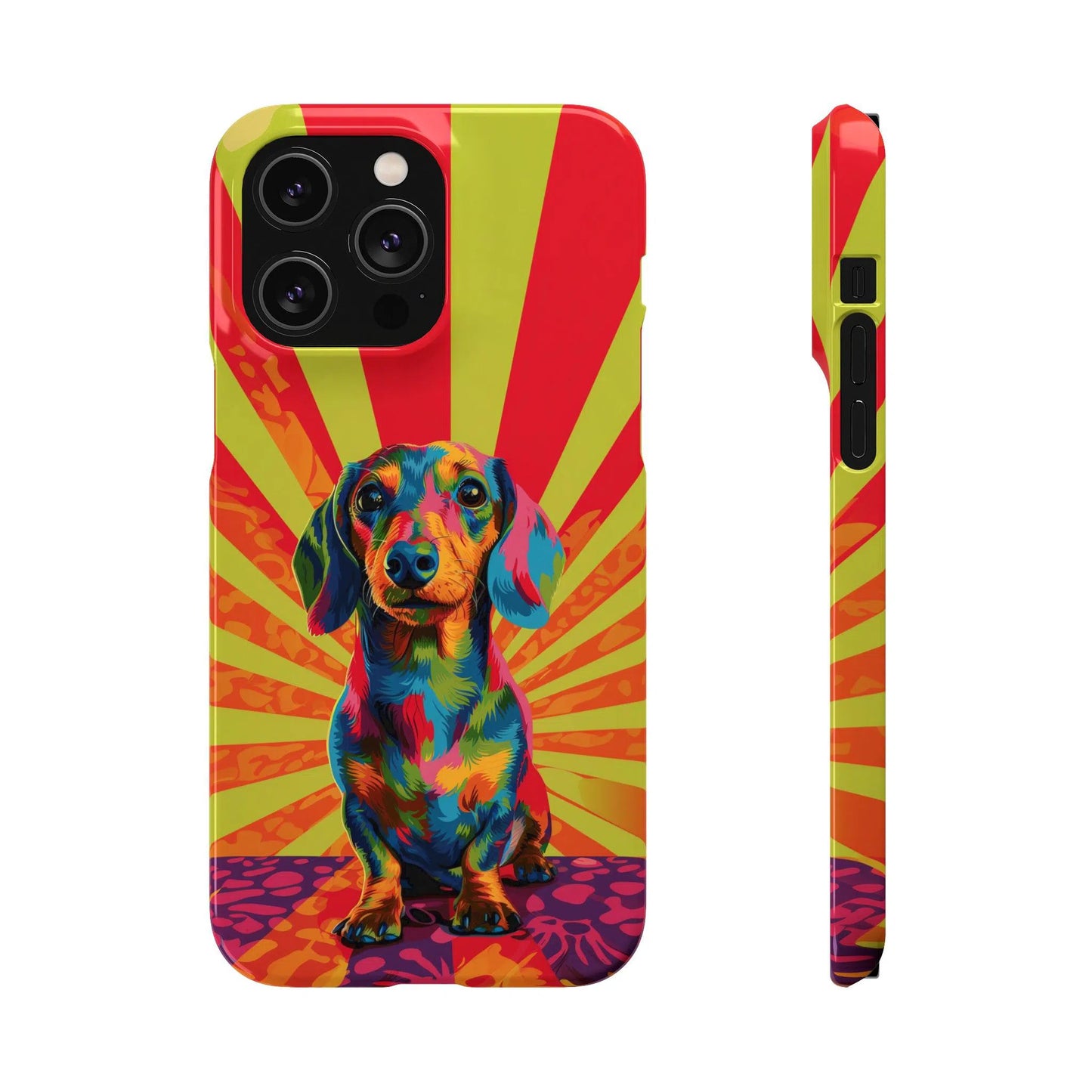 Psychedelic Pup: Vibrant Dachshund | Snap Case