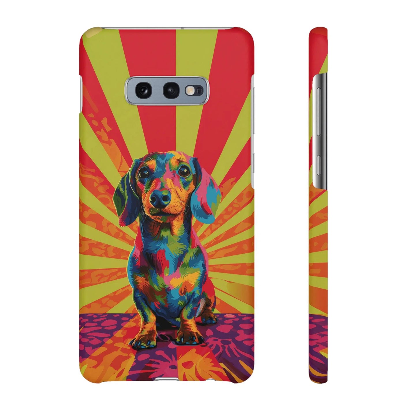 Psychedelic Pup: Vibrant Dachshund | Snap Case