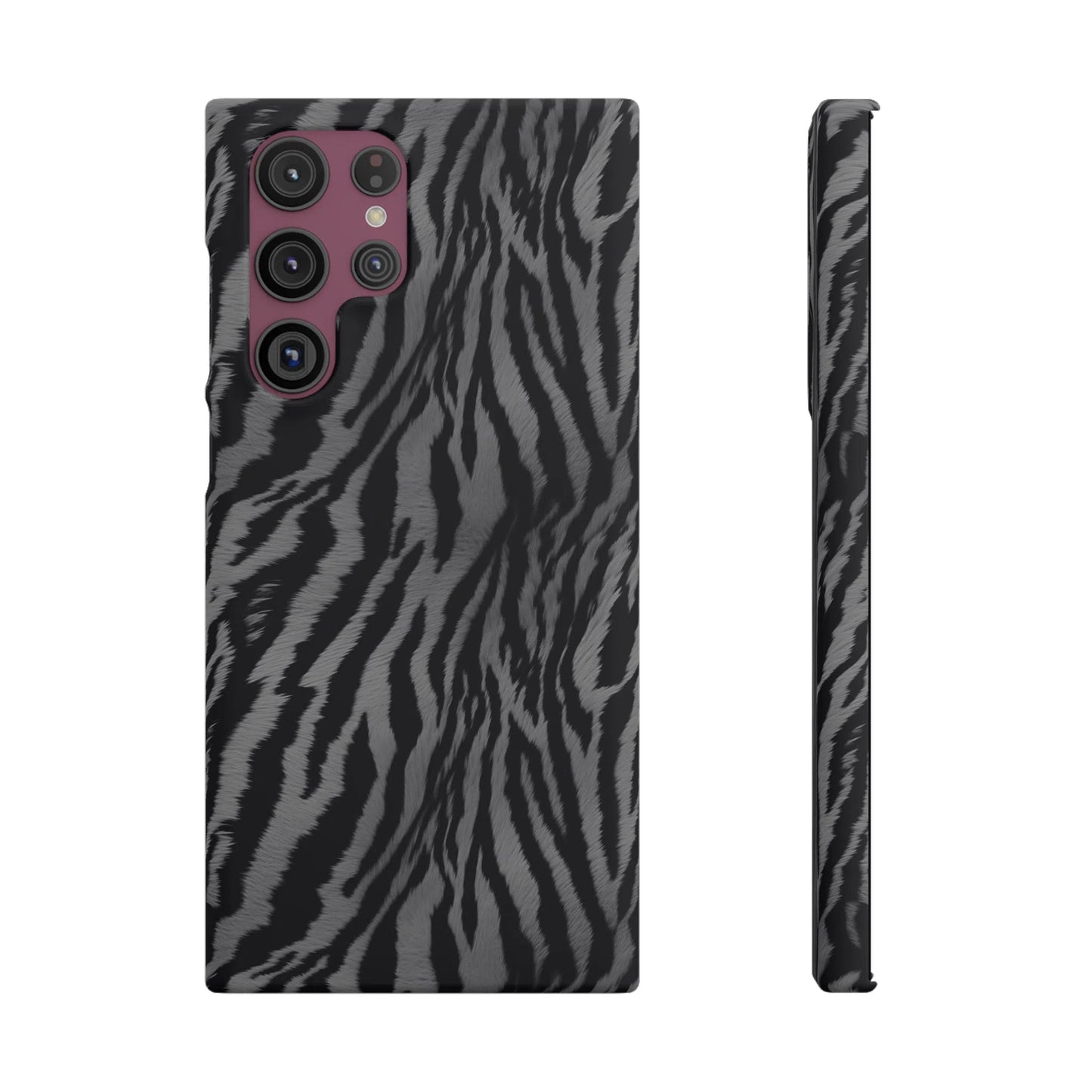 Monochrome Majesty: Tiger Print | Snap Case