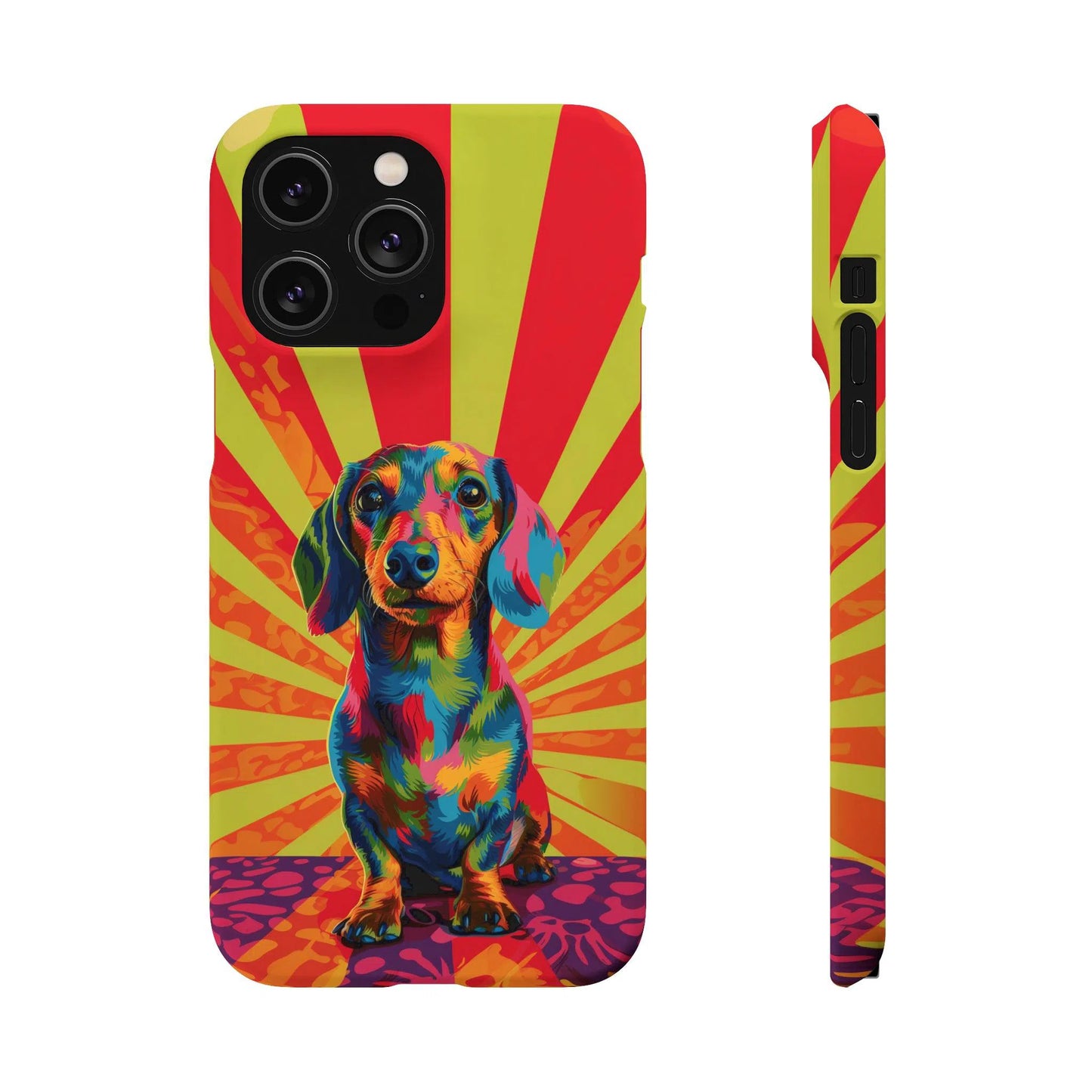 Psychedelic Pup: Vibrant Dachshund | Snap Case