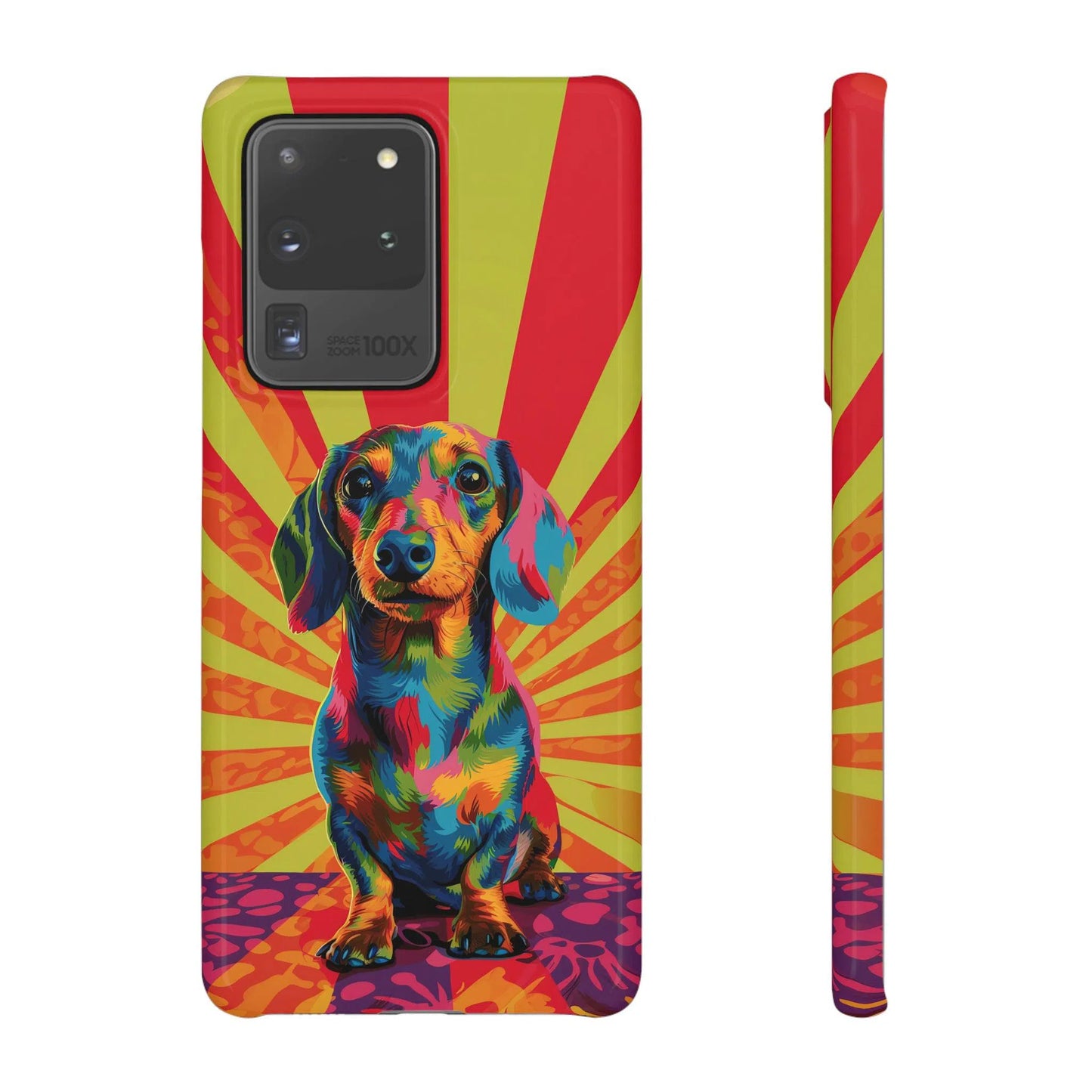 Psychedelic Pup: Vibrant Dachshund | Snap Case