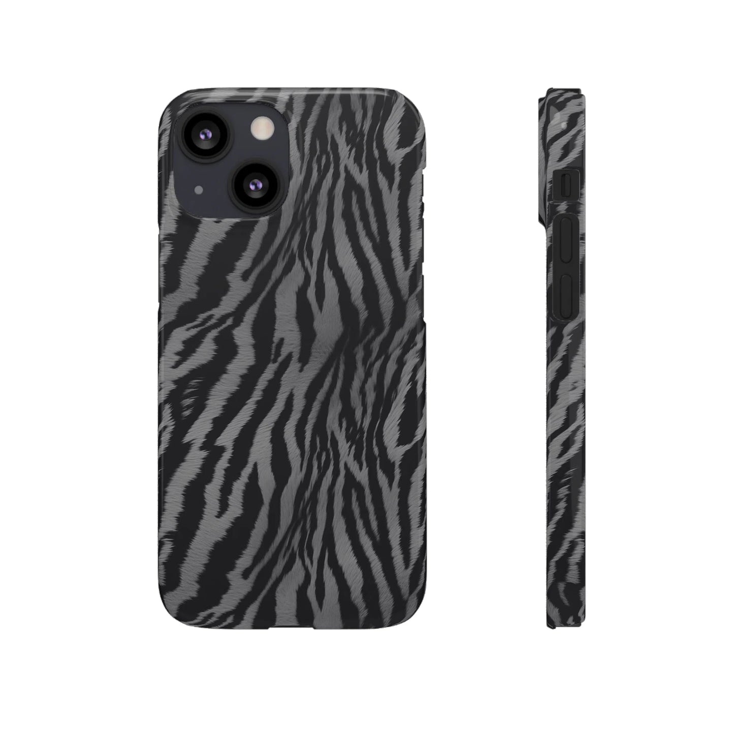 Monochrome Majesty: Tiger Print | Snap Case