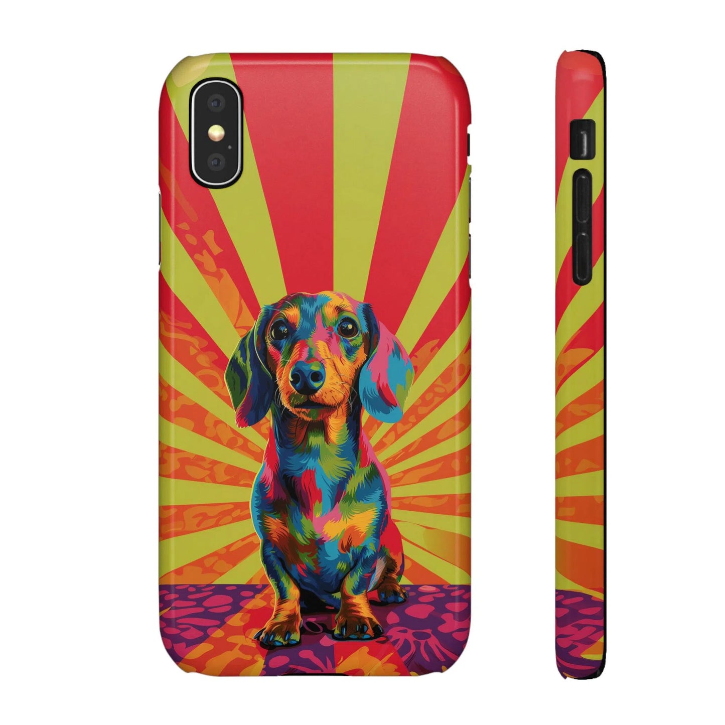 Psychedelic Pup: Vibrant Dachshund | Snap Case