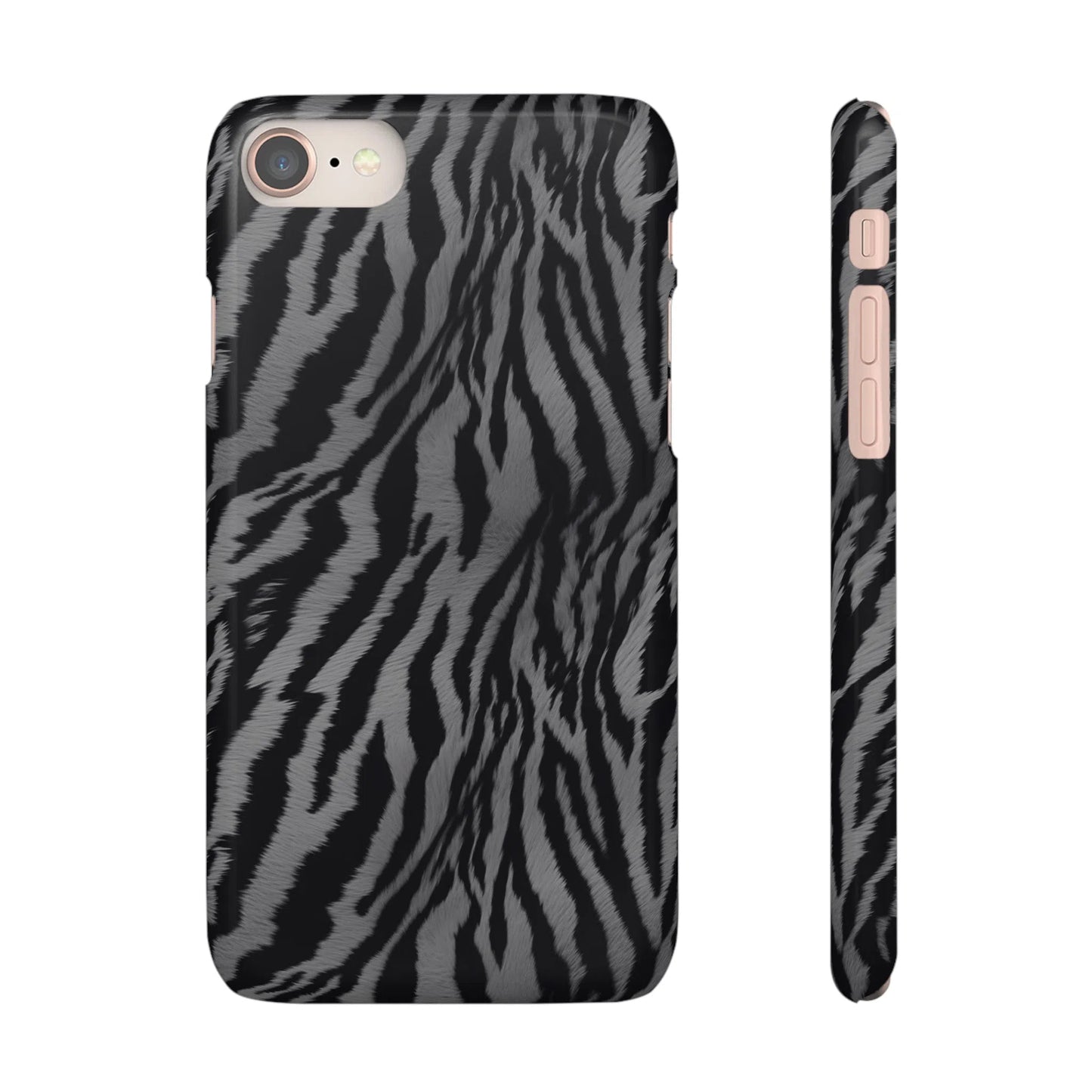 Monochrome Majesty: Tiger Print | Snap Case