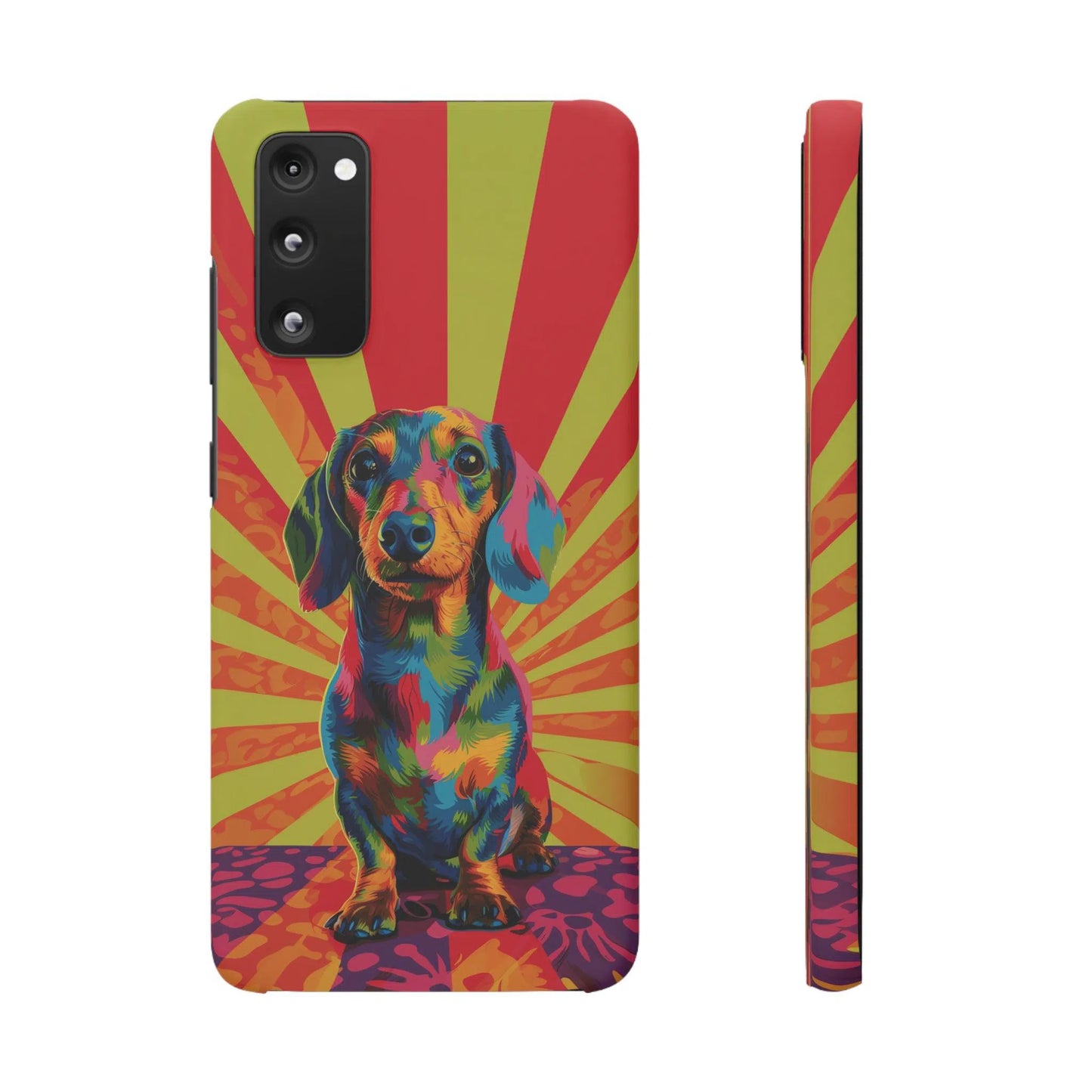 Psychedelic Pup: Vibrant Dachshund | Snap Case