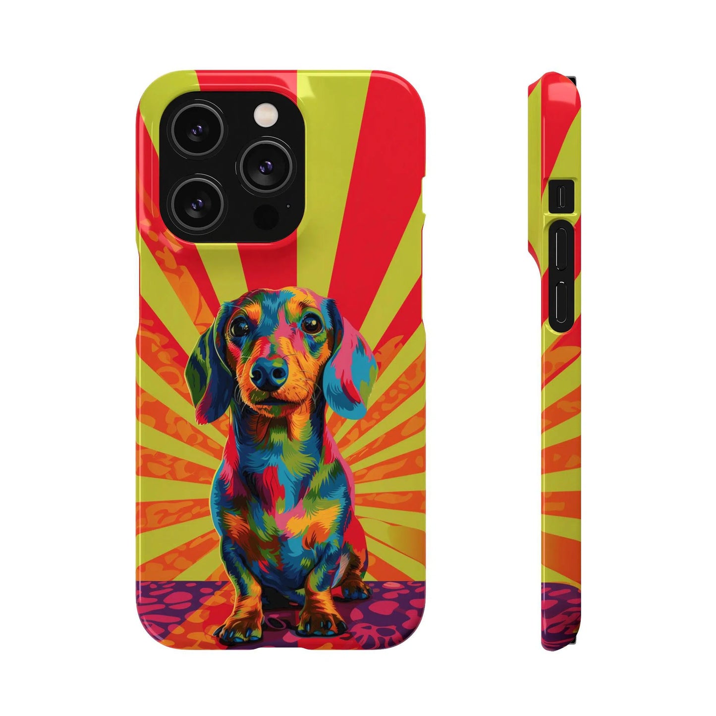 Psychedelic Pup: Vibrant Dachshund | Snap Case