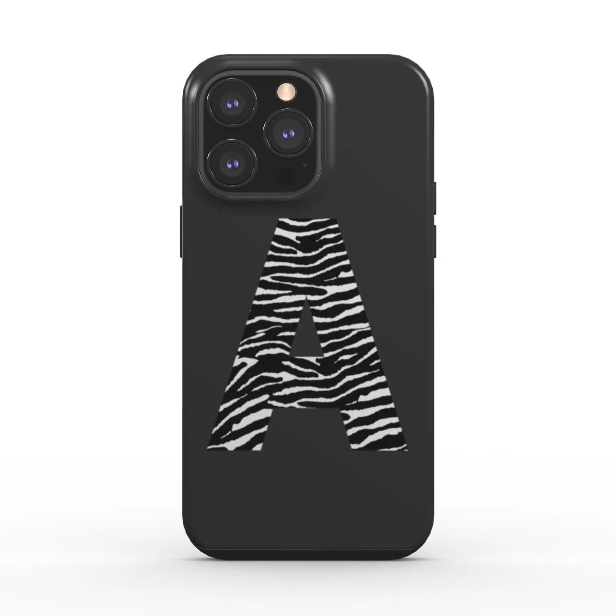 Zebra Striped Monogram | Tough Phone Case