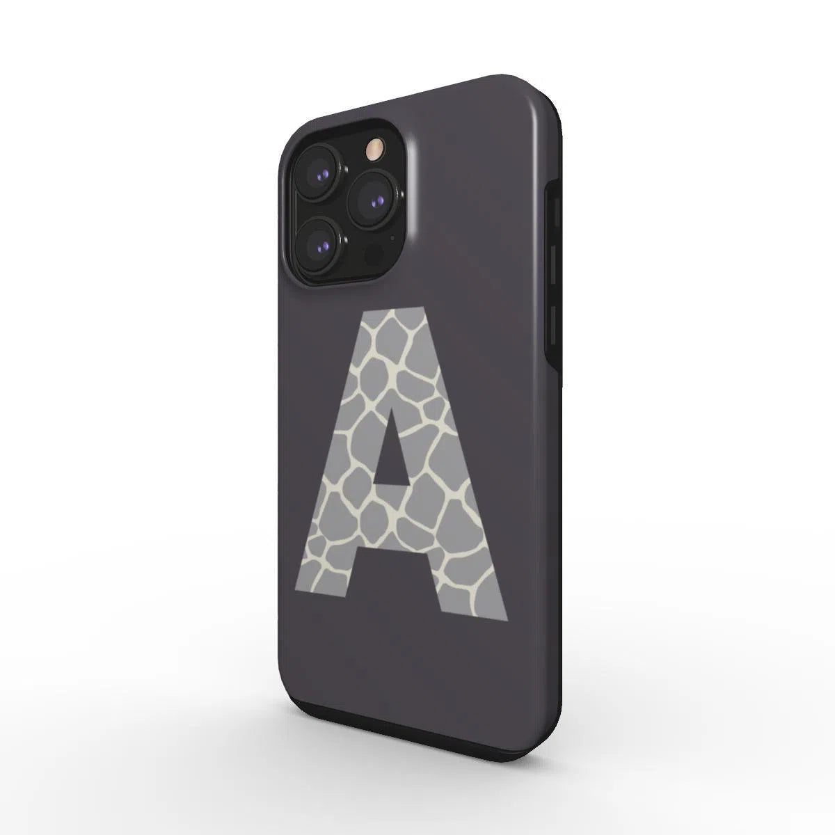 Grey Giraffe Monogram | Tough Phone Case