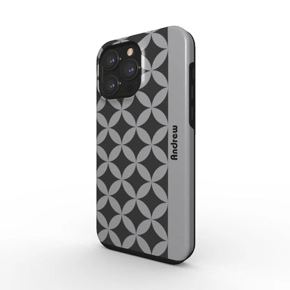 Mono Geometric Personalised | Tough Phone Case