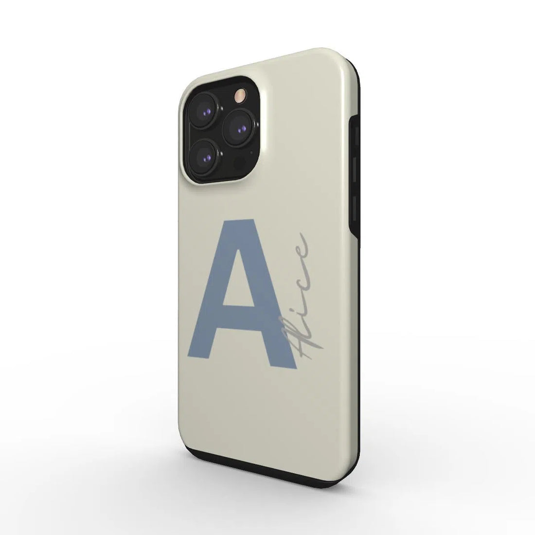 Personalised Initial with Name Tough Phone Case | Ivory