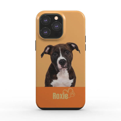 Retrato de mascota personalizado | Funda de teléfono resistente | Mandarina