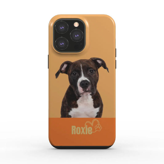 Portrait d'animal de compagnie personnalisé | Coque de téléphone résistante | Tangerine