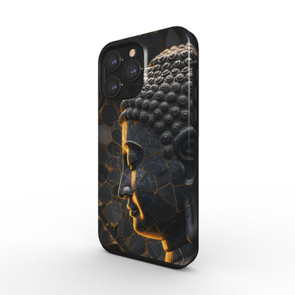 Eternal Serenity: The Golden Buddha Mosaic | Tough Phone Case