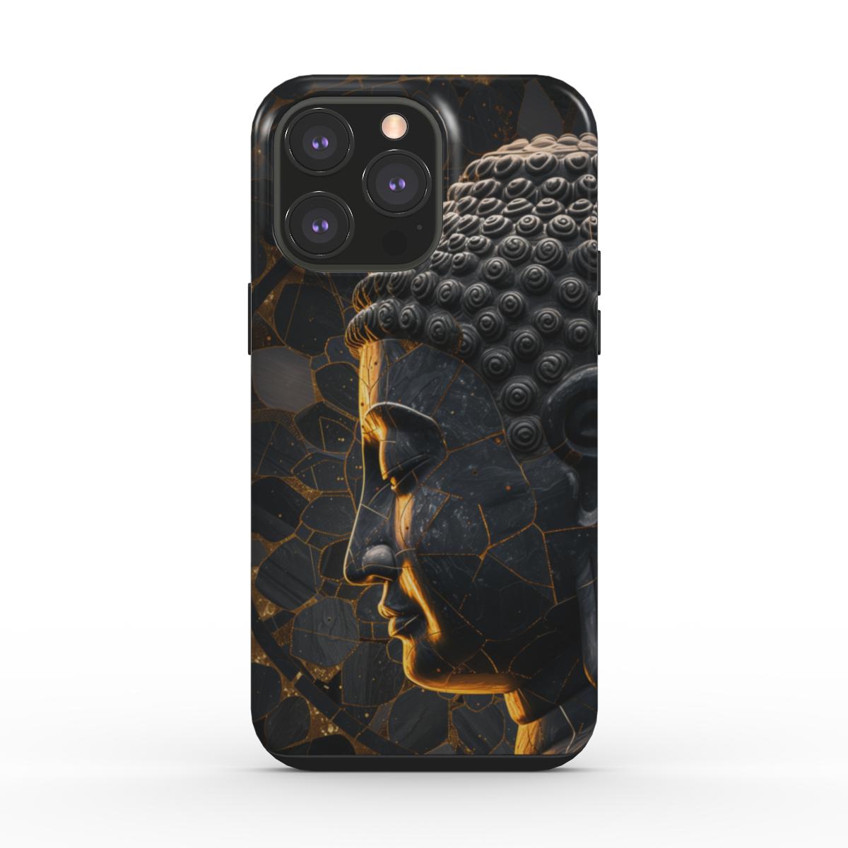 Eternal Serenity: The Golden Buddha Mosaic | Tough Phone Case