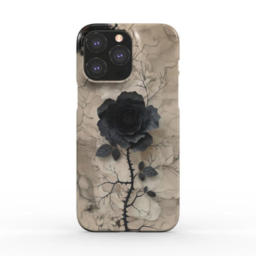 A Monochrome Elegance: The Rose of Shadows Snap Phone Case