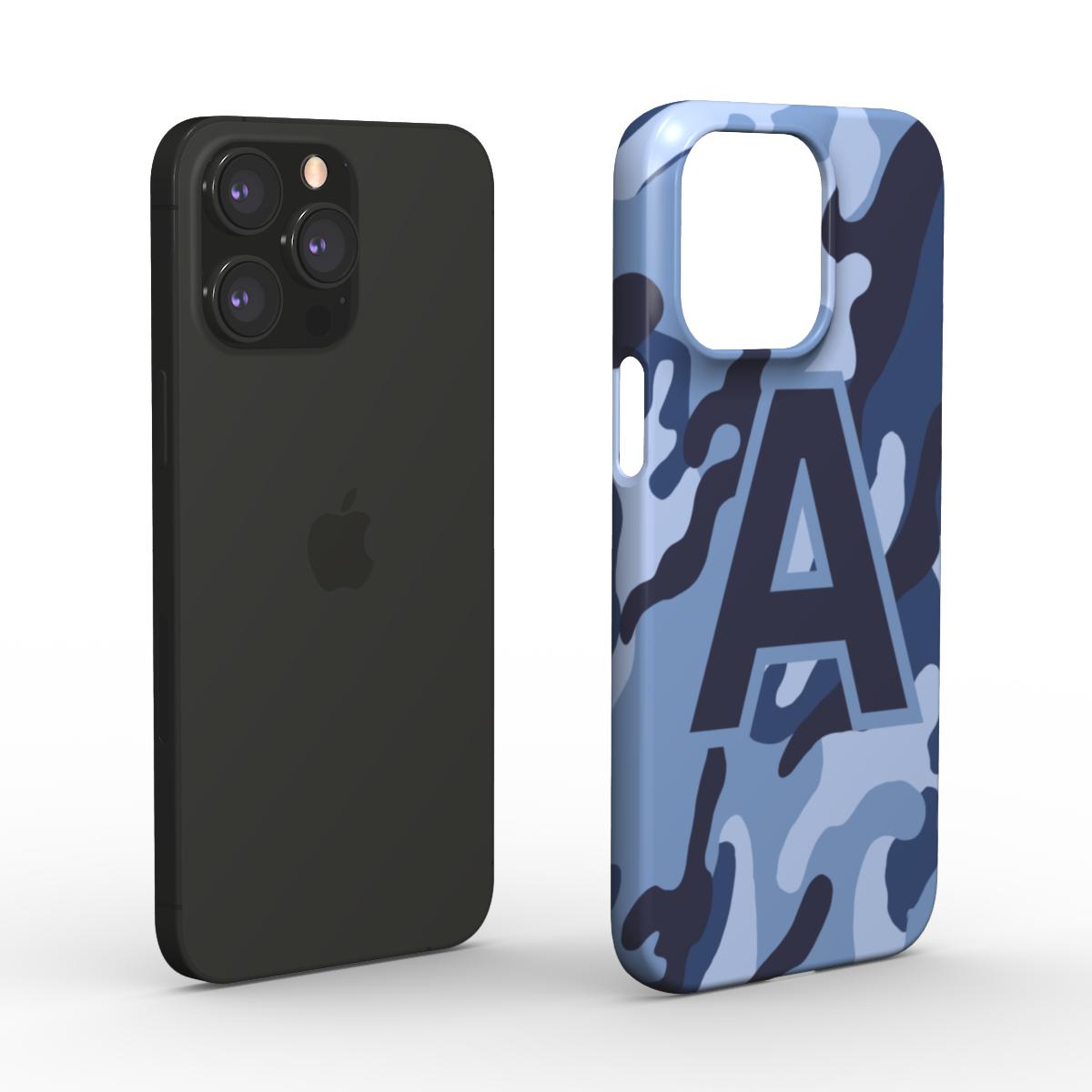 Blue Camouflage Personalised Snap Phone Case – Stylish Protection
