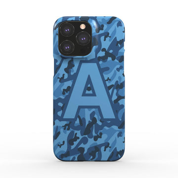 Blaue Camouflage personalisierte Snap-Telefonhülle