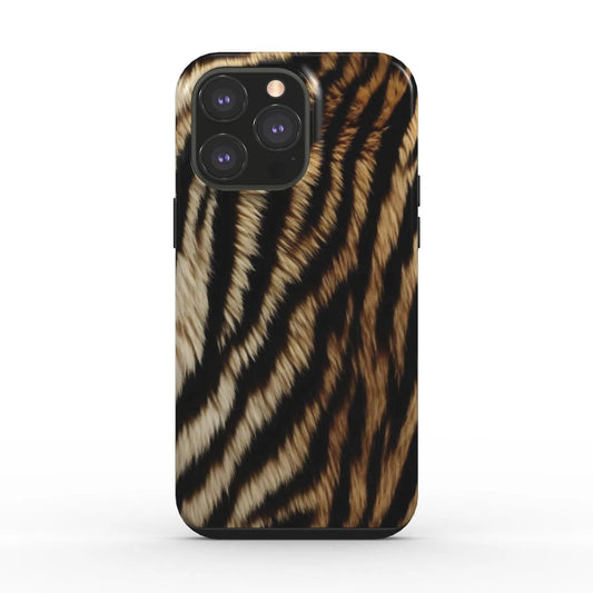 Faux Tiger Skin Tough Phone Case: Wild and Durable