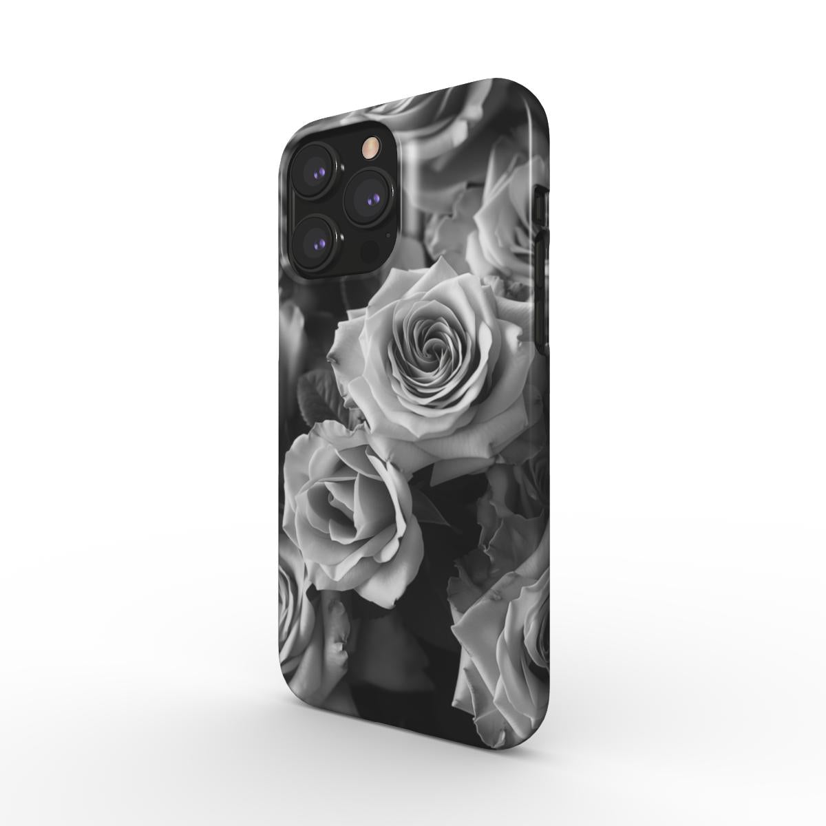 Elegance in Monochrome: The Timeless Rose Snap Phone Case