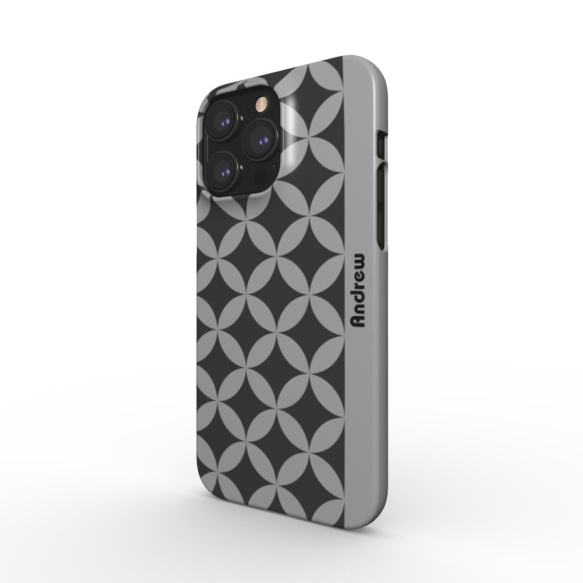 pic of Mono Geometric Personalised Snap Phone Case | Sleek & Minimalist