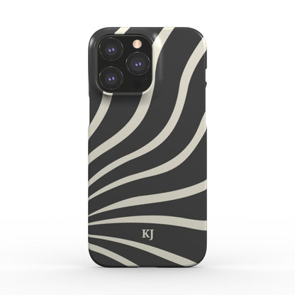 Mono Wave Monogram Snap Phone Case | Sleek & Personalised