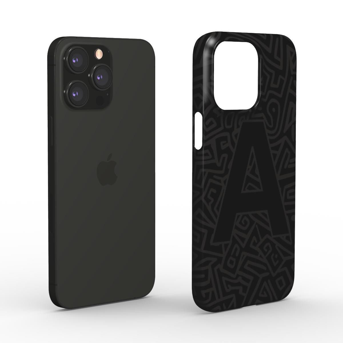 Monogrammed Maze Personalised Snap Phone Case | Sleek & Custom