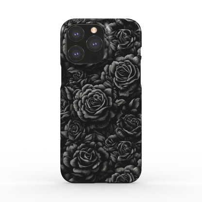 Noir Blossom Elegance Snap Phone Case | Sophisticated & Stylish