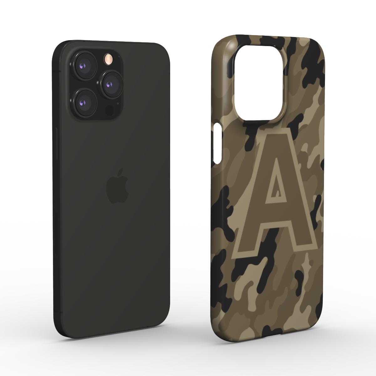 Olive Drab Camouflage Personalised Snap Phone Case | Rugged & Custom