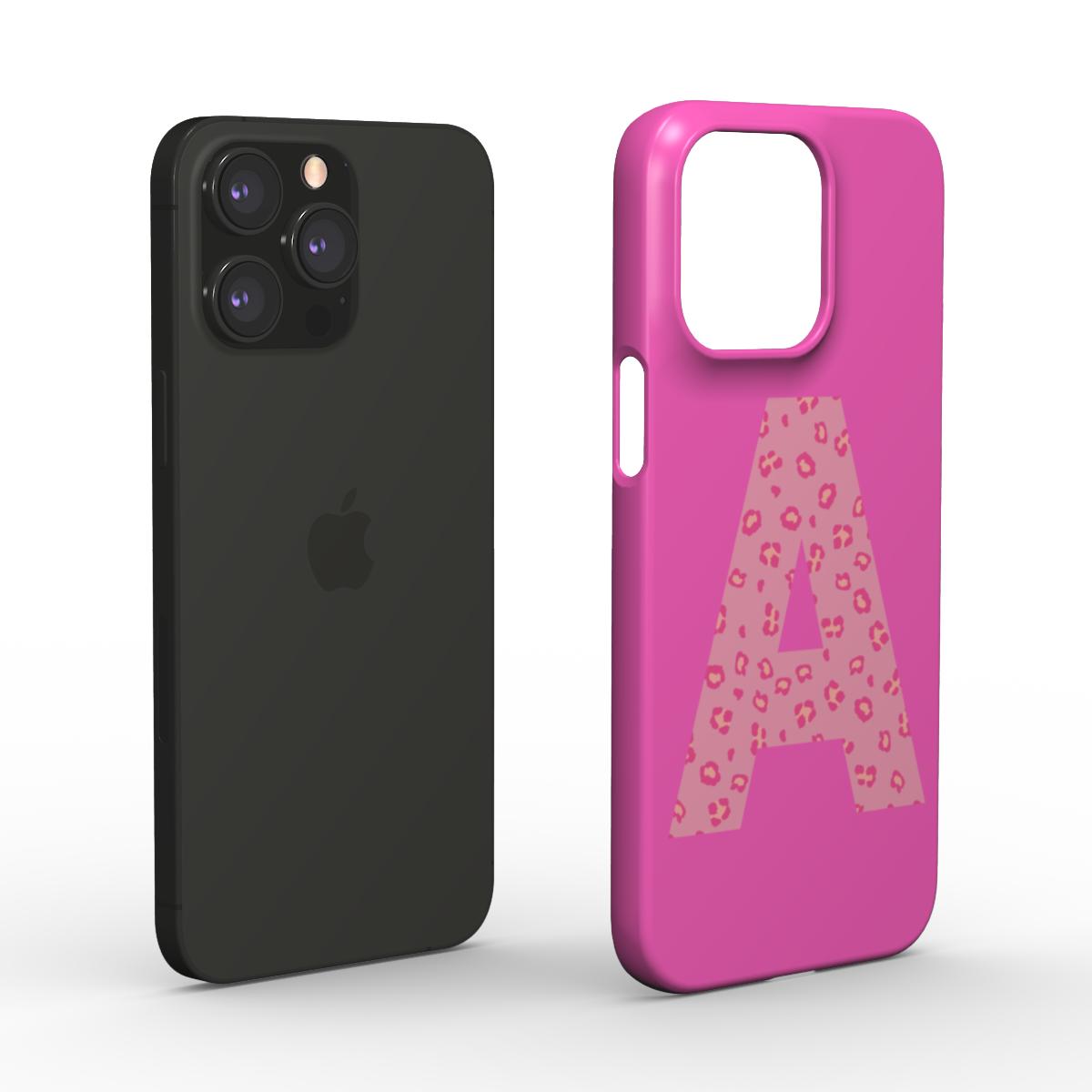 Pink Panthera Monogram Snap Phone Case | Bold & Personalised