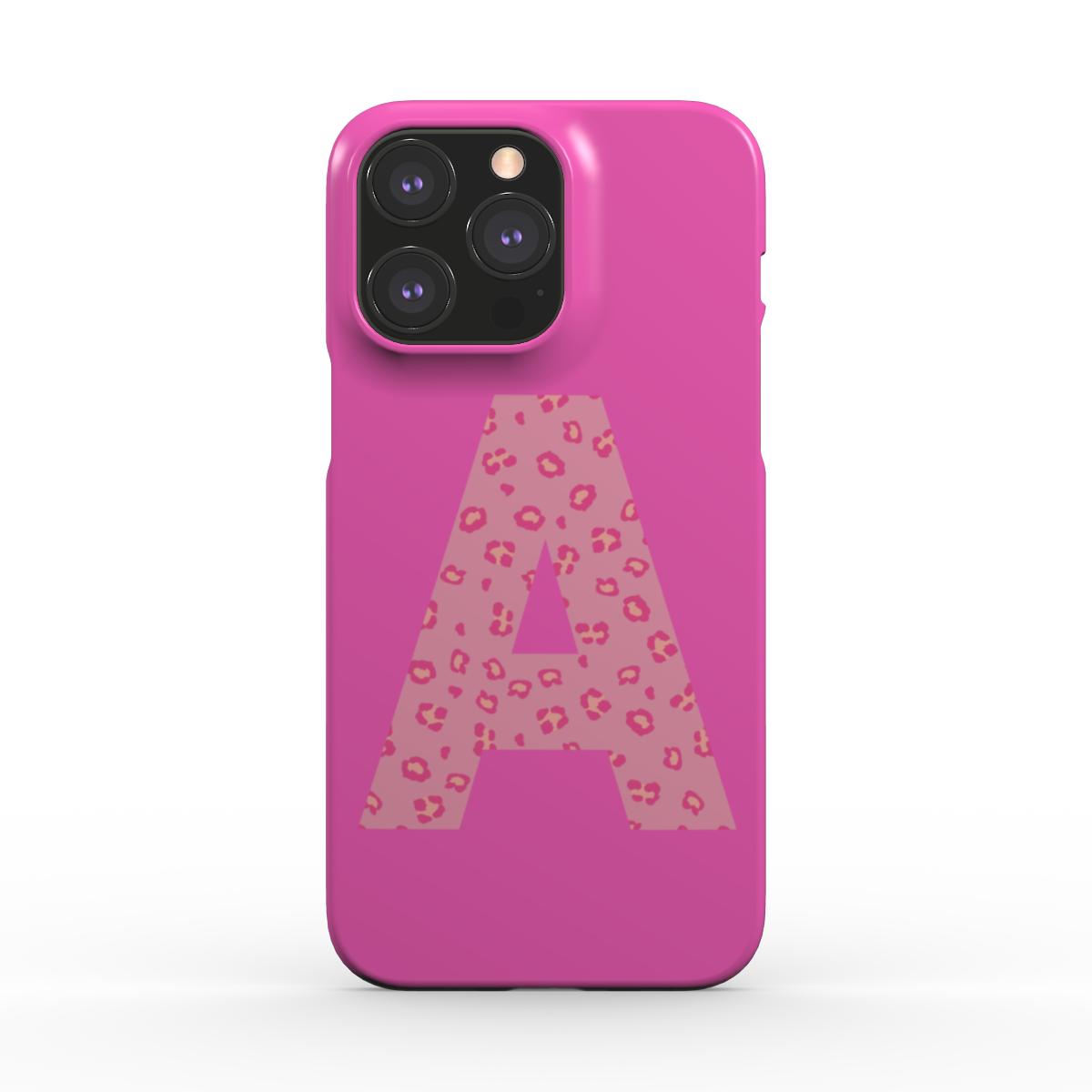 Pink Panthera Monogram Snap Phone Case | Bold & Personalised