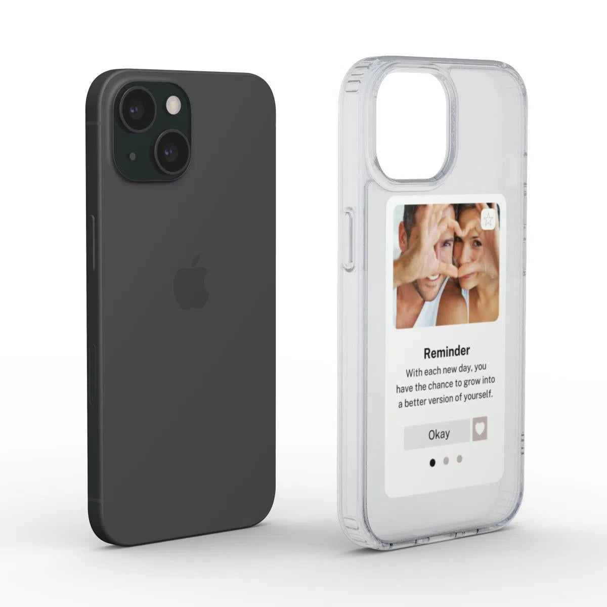 MemoMate - Clear Phone Case with Design