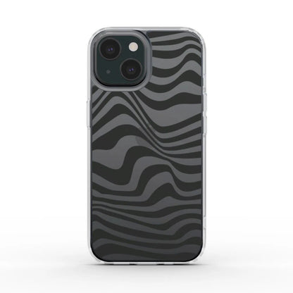 Midnight Stripes Clear Phone Case | Stylish and Protective Design