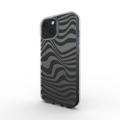 Midnight Stripes Clear Phone Case | Stylish and Protective Design