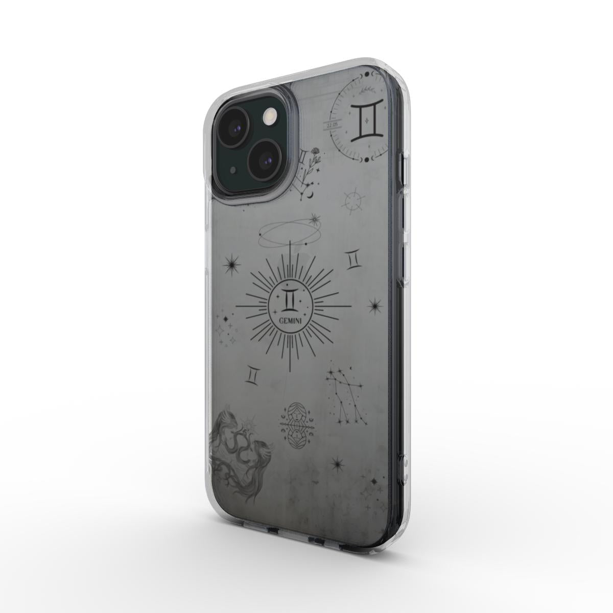 Gemini: Zodiac Sign Clear Phone Case