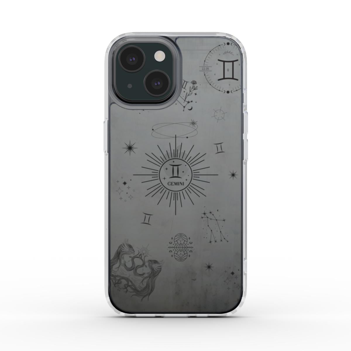 Gemini: Zodiac Sign Clear Phone Case