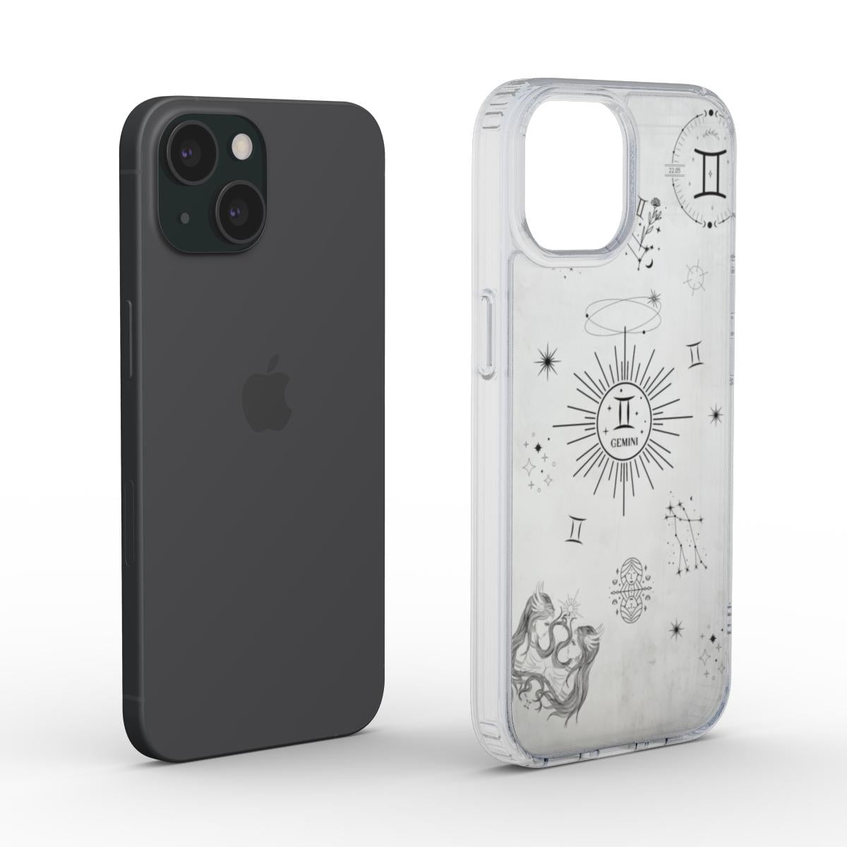 Gemini: Zodiac Sign Clear Phone Case